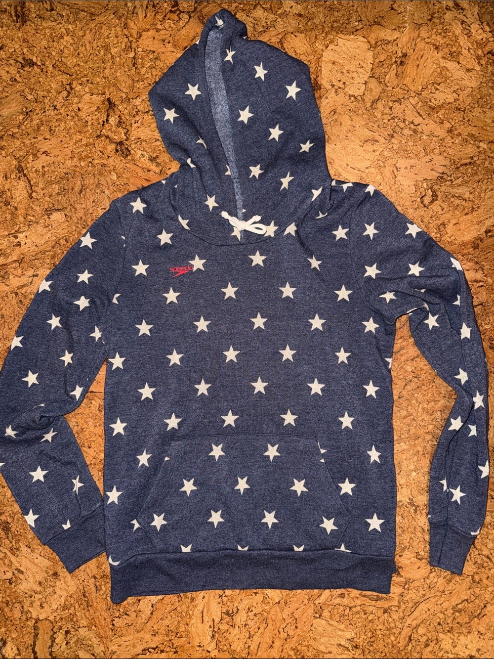 Speedo Navy Blue Crewneck Hoodie with White Star Print